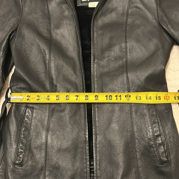 Identification Vintage Y2K Leather Jacket, Zip up, Black - Picture 10 of 12